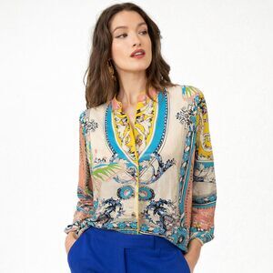 Hale Bob Multicolor Silk Blouse | Sz. S | EUC